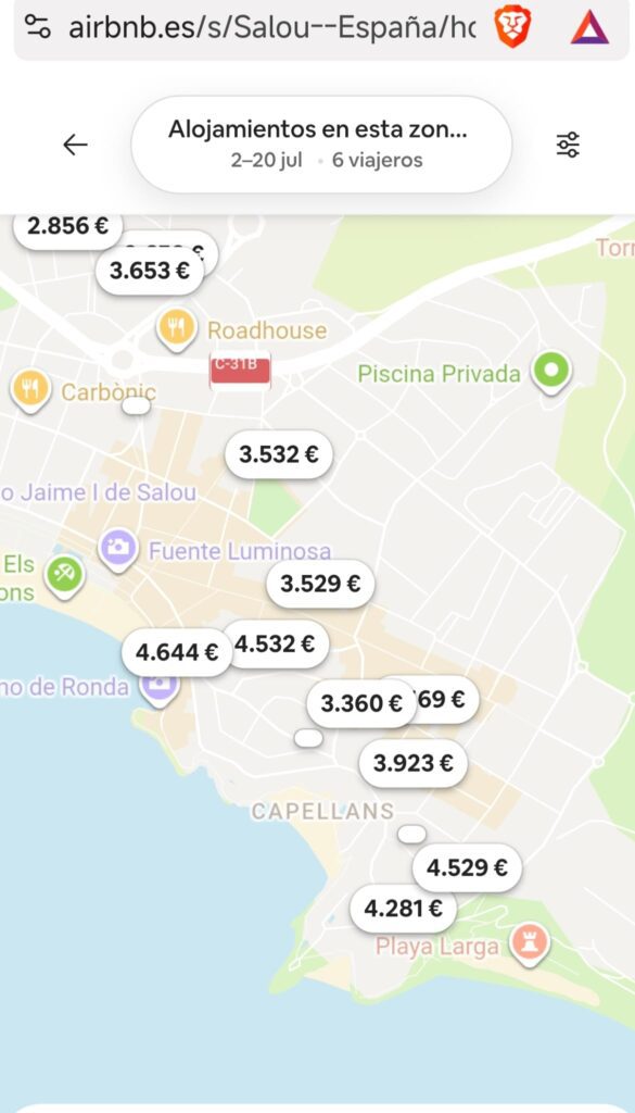"Este verano encontró precios superiores a los 4.000 euros..."