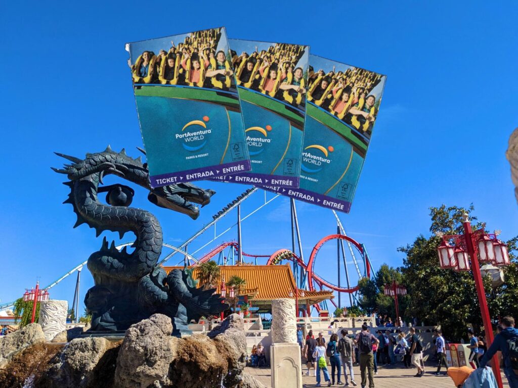 PortAventura World entrance tickets and Dragon Khan rollercoaster